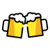 clinking beer mugs